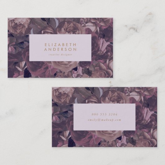 Paars Visitekaartje Fantasy (Voorkant / Achterkant)