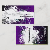 Paars Visitekaartje Grunge Splatter (Voorkant / Achterkant)