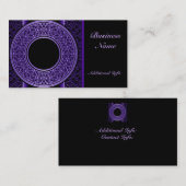 Paars Visitekaartje Medallion (Voorkant / Achterkant)