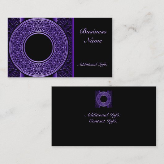 Paars Visitekaartje Medallion (Voorkant / Achterkant)