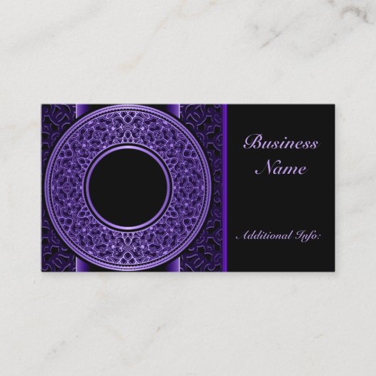 Paars Visitekaartje Medallion (Voorkant)