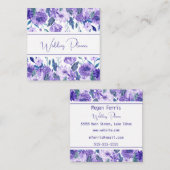 Paars Visitekaartje van Floral Square (Voorkant / Achterkant)