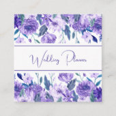 Paars Visitekaartje van Floral Square (Voorkant)