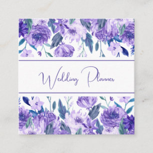 Paars Visitekaartje van Floral Square
