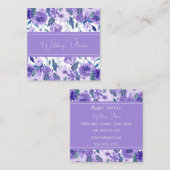 Paars Visitekaartje van Floral Square (Voorkant / Achterkant)