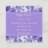 Paars Visitekaartje van Floral Square (Achterkant)