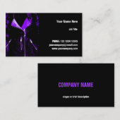 Paars visitekaartje van leder (Voorkant / Achterkant)