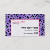 Paars Visitekaartje voor lade afdrukken van lade (Achterkant)