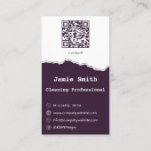 Paars Visitekaartje voor Professionals (Achterkant)