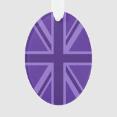 Paars vlag-vlaggenontwerp voor kleurenaansluiting ornament (voorkant)