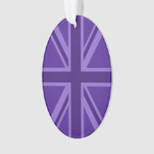 Paars vlag-vlaggenontwerp voor kleurenaansluiting ornament (voorkant)