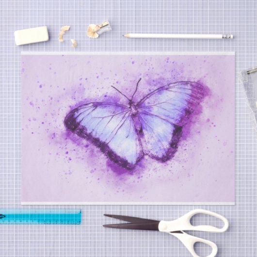 paars vlinderpapier tissuepapier (Craft)