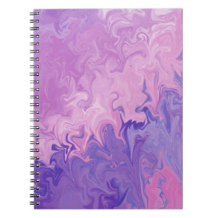 Paars Vloeibaar Marmer Abstract Patroon Notitieboek