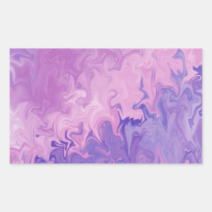 Paars Vloeibaar Marmer Abstract Patroon Rechthoekige Sticker