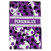 Paars Voetbal collage Medium Cadeauzakje (Voorkant)