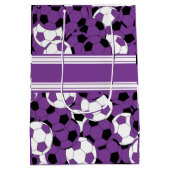 Paars Voetbal collage Medium Cadeauzakje (Achterkant)