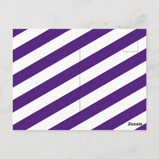 Paars Voetbal Dank u Briefkaart (Achterkant)