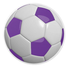 PAARS VOETBAL / FOOTBALL KERAMISCHE KNOP
