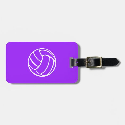 Paars volleybalBagagelabel Bagagelabel (Voorkant horizontaal)