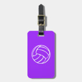 Paars volleybalBagagelabel Bagagelabel (Voorkant verticaal)