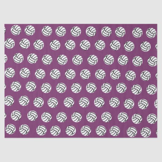 Paars volleybaltrilpapier tissuepapier (Voorkant)