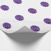 Paars volleybalverlooppapier cadeaupapier (Hoek)