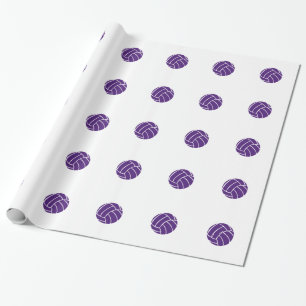 Paars volleybalverlooppapier cadeaupapier