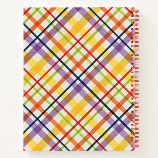 Paars voor Bright Notitieboek op schoolspeldenmono (Achterkant)