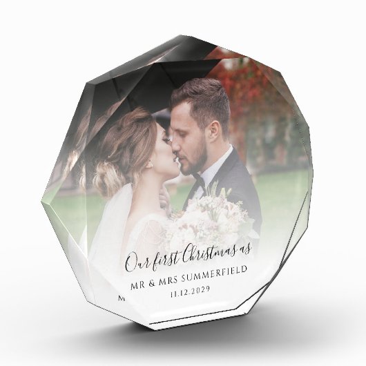 Paar's voor eerste kerstfeest met huwelijksdag Fot Fotoblokken (Links)
