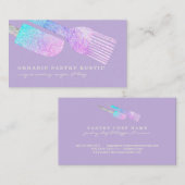 Paars voor hologramgebak visitekaartje (Voorkant / Achterkant)