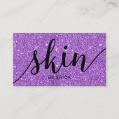 Paars voor huidverzorging Glitter Estheticus Visitekaartje (Voorkant)