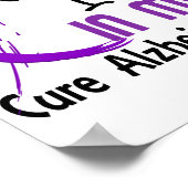 Paars voor iemand die ik Alzheimer nodig heb Poster (Hoek)