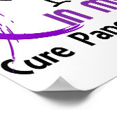 Paars voor iemand die ik pancreaskanker nodig heb poster (Hoek)