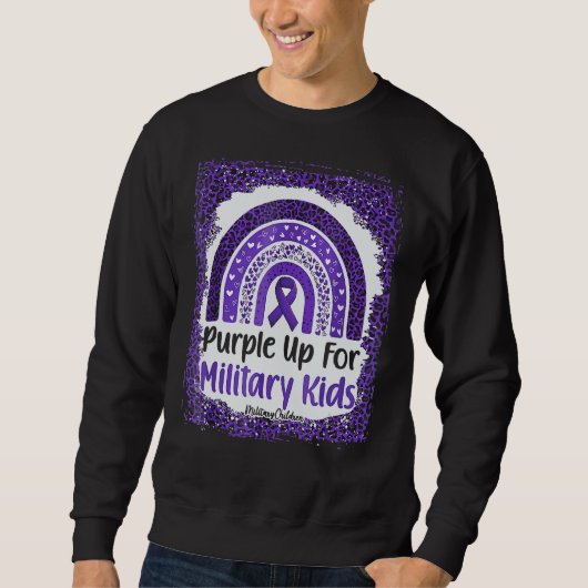 Paars voor Kinder militaire regenboogmilities Trui (Voorkant)