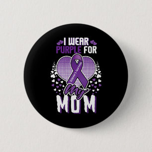 Paars voor mama Alzheimerheimer Heimers bewustzijn Ronde Button 5,7 Cm