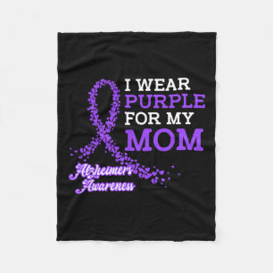 Paars Voor Mijn Moeder Alzheimerheimer's Bewustzij Fleece Deken