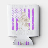 Paars voor militair Kinder kind T-shirt Blikjeskoeler (Achterkant)