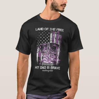 Paars voor militair Kinder land in het vrije Mijn  T-shirt