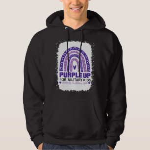 Paars voor militair Kinder maandelijks militair ki Hoodie