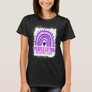 Paars voor militair Kinder maandelijks militair ki T-shirt