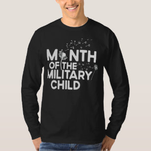 Paars voor militair Kinder maandelijks militair ki T-shirt