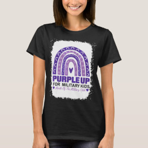 Paars voor militair Kinder maandelijks militair ki T-shirt