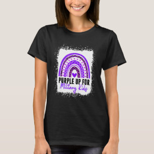 Paars voor militair Kinder maandelijks militair ki T-shirt