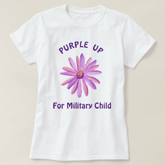 Paars voor militair Kinder militair kind T-shirt (Design voorkant)