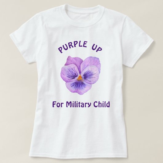 Paars voor militair Kinder militair kind T-shirt (Design voorkant)