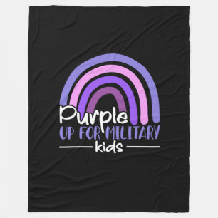 Paars voor militair kinder militair regenboogkind fleece deken