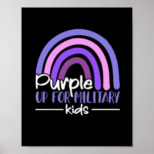 Paars voor militair kinder militair regenboogkind poster