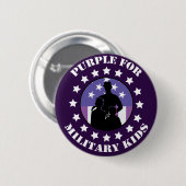Paars voor militair Kinder patriotticum Ronde Button 5,7 Cm (Voorkant /achterkant)