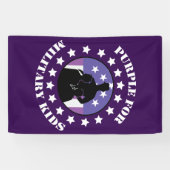 Paars voor militair Kinder patriotticum Spandoek (Horizontaal)