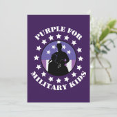 Paars voor militaire doeleinden bedankkaart (Staand voorkant)